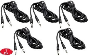 5 Pcs 10Ft Mono 1/4" 6.35mm Male to Male Guitar Mixer Instrument Audio Cable - Picture 1 of 2