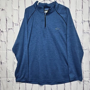 Pullover Greg Norman Golf Para Hombre Talla XXL Azul Manga Larga 1/4 Cremallera Play Dry LIV - Imagen 1 de 10