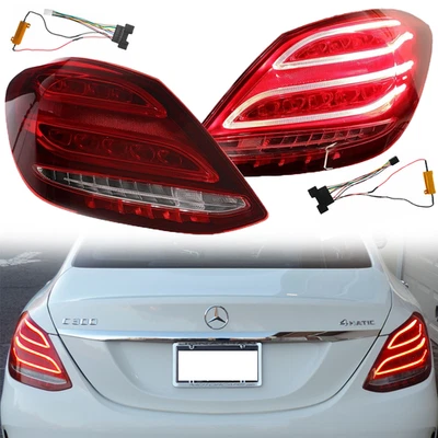 LH+RH LED Upgrade Taillight For 2015-2018 Mercedes Benz C Class W205 C300 C350 - Image 1 of 4