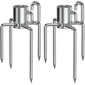 6002 Rotisserie Meat Forks(1-Pair) for Grills-Fits 1/2-Inch Hexagon & 3/8-Inc... - Picture 1 of 7