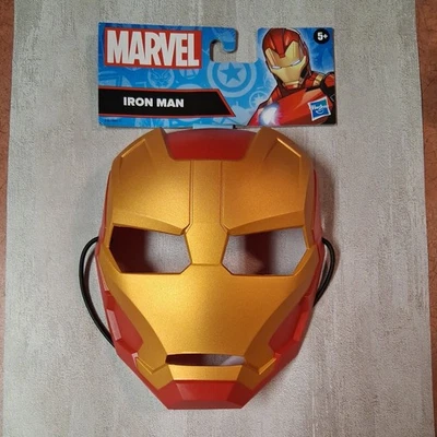 Marvel IRON MAN MASK for Kids Halloween Costume Hasbro Red & Gold Superhero NEW - Image 1 of 2