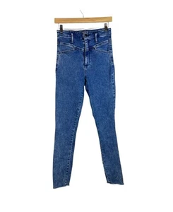 Abercrombie & Fitch Ultra High Rise Super Skinny Ankle Raw Hem Jeans Size 27 - Picture 1 of 10