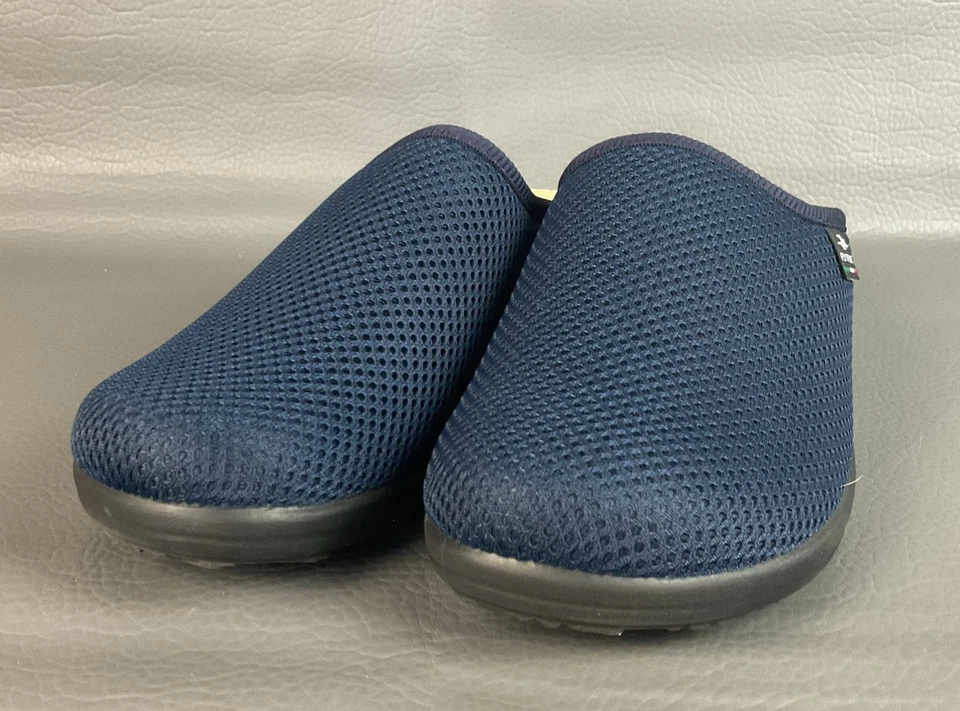 Zuecos Fly Flot Mules Azul Marino Malla Anti Choques Anatómicos - Talla 39 EE. UU. 8 Foto 1 de 4