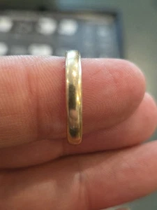 14K Gold Ehering / Band 2,28g "PMS 14k" Größe: 10, gebraucht gebraucht - Bild 1 von 8