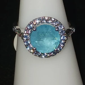 RBP2856 Natural Fusion Aqua Blue Quartz Size 7 - Picture 1 of 6