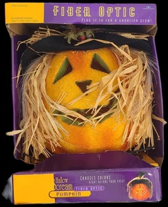 Trendmasters Testa di Zucca Fibra Ottica Cambia Colore Jack O Latern 2000 14" Lavoro - Foto 1 di 3