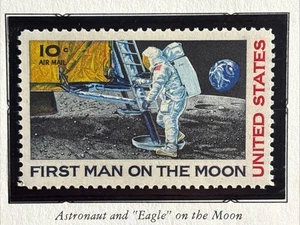 US Stamp, Scott C76, 10c, First Man on the Moon, Apollo 11, MNH - Picture 1 of 2