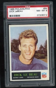 Philadelphia #64 1965 Dick LeBeau PSA 8 casi nuevo-como nuevo Lions Buckeyes - Imagen 1 de 2
