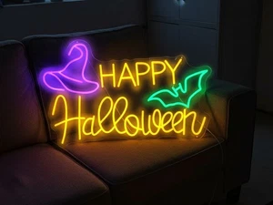 Custom Personalized Neon LED Light Sign Party Halloween,Beer Bar Room Wall Decor - Picture 1 of 7