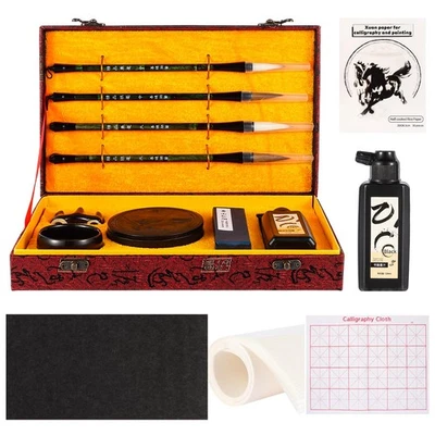 Chinese Calligraphy Brushes Set,Professional Sumi Water Writing, Japanese Pai... - Image 1 of 4