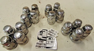 ☆ 90-05 Mazda Miata Chrome wheel Lug Nuts 16 set M12x1.5 19mm Hex NA NB 97 99☆ ✅ - Picture 1 of 9