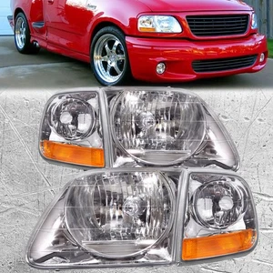 Lightning Style Headlights & Corner Lights Set Fits 97-03 F150 F250 Expedition - Picture 1 of 8