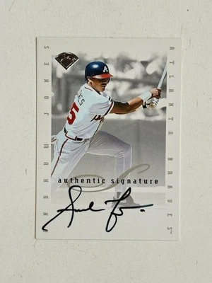 Leaf Signature Extended Andruw Jones 1996 automático/2000 raro Braves novato año sin usar Foto 1 de 2