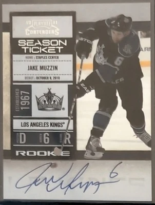 2010-11 PANINI CONTENDERS JAKE MUZZIN #138 ROOKIE AUTOGRAPH LOS ANGELES KINGS - Image 1 of 2