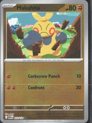 Makuhita 072/132 Me01: Mega Evolution Reverse Holo - Image 1 of 2