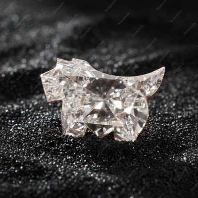 Norwich Terrier Dog Lab Grown Diamond Fancy Cut IGI Certified VVSVS DEF CVD HPHT - Image 1 of 4