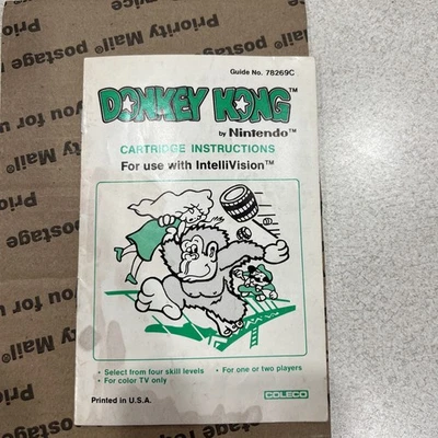 Donkey Kong - Intellivision - Instruction Manual Booklet Only  - Image 1 of 4