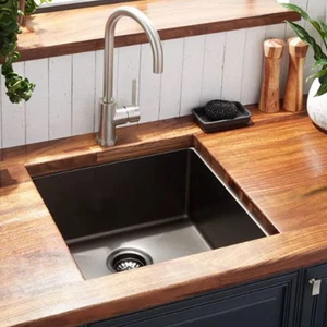 New Gunmetal Black 19" Atlas Stainless Steel Undermount Prep. Sink - Picture 1 of 7