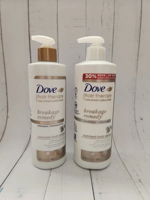 (Набор из 2) Шампунь Dove Hair Therapy Breakage Remedy 13,5 унции и кондиционер 17,5 унции - Изображение 1 из 2