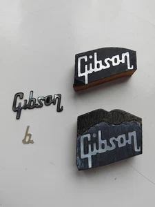 Gibson inlay Headstock decal logo badge x3 Genuine Original Not Reproduction - Picture 1 of 9