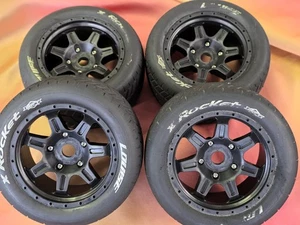 4x Louise MFT X-ROCKET Sport Räder schwarz 24mm ARRMA KRATON/OUTCAST  8S 1:5 - Bild 1 von 18