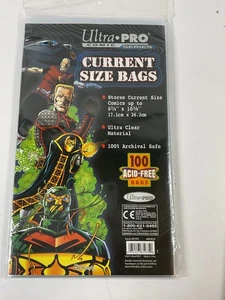 Ultra Pro Comic Säurefreie Beutel aktuelle Größe Beutel 6 3/4 x 10 3/8 *100 Beutel* - Bild 1 von 3
