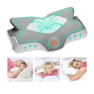 Elviros: Almohada cervical de espuma viscoelástica para soporte de cuello y espalda - Imagen 1 de 3