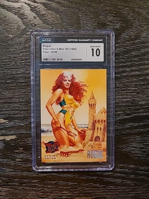 Rogue 1995 Fleer Ultra X-Men CGC 10 Spring Break #146 GEM MINT! Graded Pop 5 - Image 1 of 2