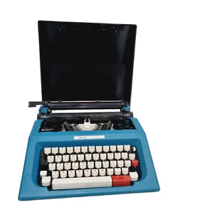 Olivetti Lettera 42 Typewriter Portable Carry Case Blue Black - Picture 1 of 10