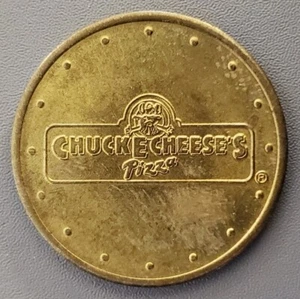 1990 CEC Pizza Logo Futter und Käse Messing Token +++ XF-AU #303B - Bild 1 von 3