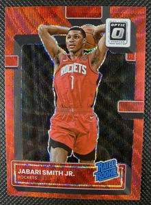 2022-23 Panini Donruss Optic Jabari Smith Jr Red Wave Rookie Prizm #240 Houston - Picture 1 of 2