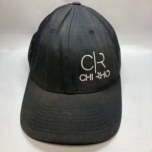 Chi Rho CR Black Mesh Snapback Richardson 112 Hat Cap - Picture 1 of 7