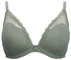 Ex-Store Mesh Overlay Padded Plunge Bra D-E Cup