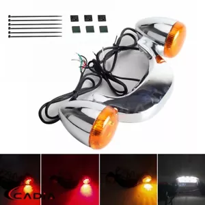 Rear Bullet Brake LED Light Bar Turn Signals For Harley Road King Electra Glide - Foto 1 di 10