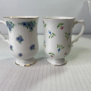 Royal Victoria England Fine Bone China Dainty Floral Mugs - Picture 1 of 8