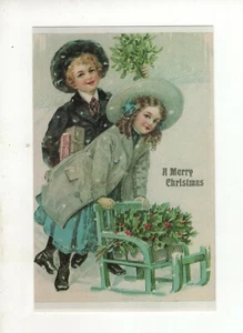Vintage Post Card - A Merry Christmas - Bild 1 von 2