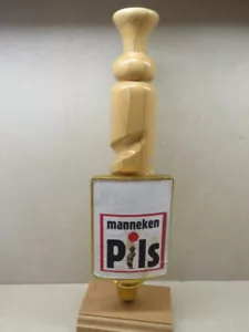 Carved Wood Keg Tap Handle ~ Blanche De Bruxelles / Manneken Pis Belgian White - Picture 1 of 4