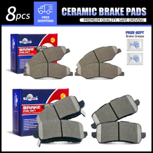 Front & Rear Ceramic Brake Pads for 2018 2019 2020 2021 2022 2023 Honda Odyssey - Picture 1 of 8