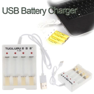 4 Slots USB Fast Charging Li-ion/Ni-MH Battery Charger for AA/AAA Batter 3CB=VF - Picture 1 of 8
