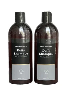 2 BATH & BODY WORKS Mens Daily SHAMPOO VITAMIN E And ALOE 16ozNEW - Picture 1 of 2