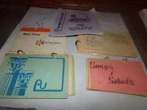 Lot 5 Vintage Typed Recipe Books Athens Texas Treasured Foods Soups and Salads - Picture 1 of 13