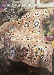 CROCHET Annie’s Afghan Quilt Club ~ “Country Gardens Afghan” ~ PATTERN ~ - Picture 1 of 2