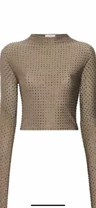 RHINESTONE DOLMAN LONG SLEEVE - Picture 1 of 9