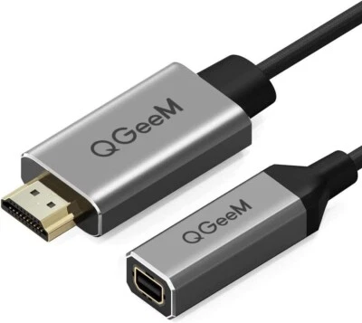 QGeeM HDMI Male to Mini DisplayPort DP Female Adapter Converter for HDMI Devices - Image 1 of 4