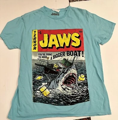 JAWS Young Mens T Shirt You're Gonna Need a Bigger Boat Terror Comic Size M - Image 1 of 4