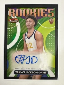 2023-24 Topps Finest Trayce Jackson-Davis Autographed Black Refractor RC /25 - Picture 1 of 2