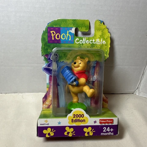 Vintage 2000 Winnie The Pooh Collectible Toy 3" Figure Disney Fisher Price NIB Cover