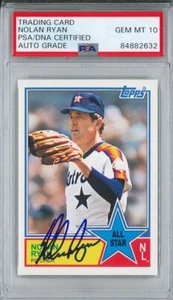 Nolan Ryan Signed 2013 Topps All Star 83-NR Card PSA 84882632 GM MT 10 AUTO - Picture 1 of 1