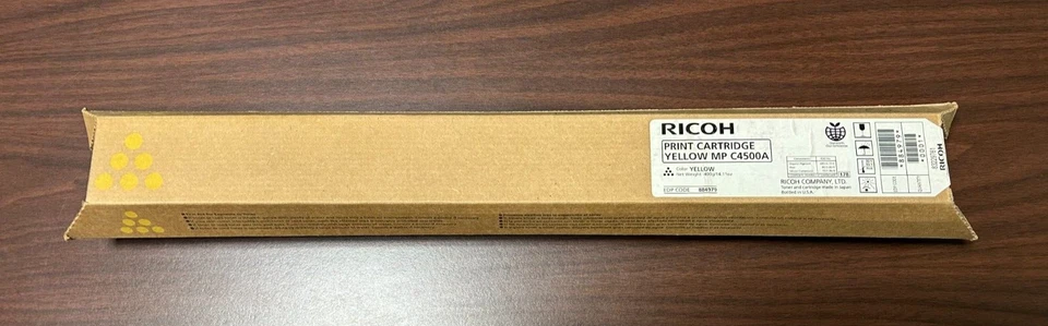 Cartucho de tóner amarillo Ricoh 884979 C4500A genuino Foto 1 de 2