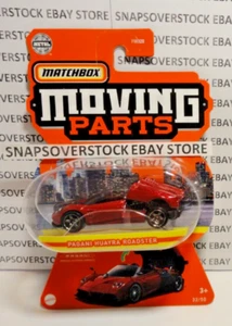 2022 MATCHBOX RED PAGANI HUAYRA ROADSTER, MBX MOVING PARTS #32/50, NICE & VHTF - Picture 1 of 11